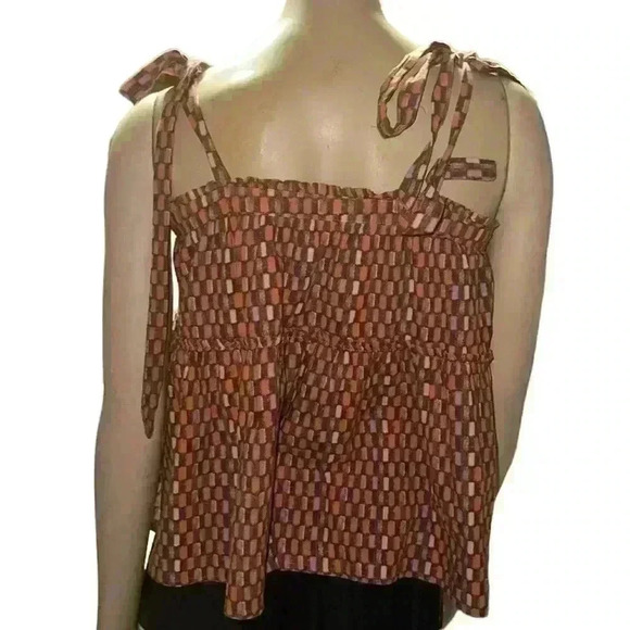 Universal Threads New Womens Size XS Tiered Bow Shoulder Strap Boho Swing Top - Picture 8 of 8